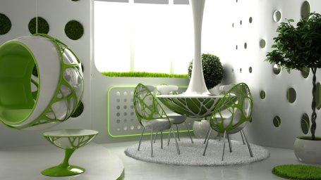 Дизайн интерьера в стиле биоморфизм
