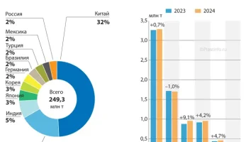 Россия вошла в топ-10 стран по объему переработки пластмасс за 2024 год Россия вошла в топ-10 стран по объему переработки пластмасс за 2024 год