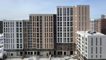 Завершено возведение наземных этажей первых двух корпусов в жилом комплексе в Химках