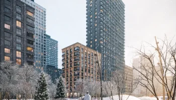 На Окской улице завершили остекление четырех корпусов ЖК