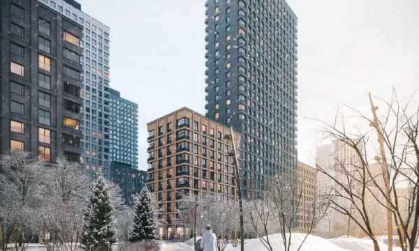 На Окской улице завершили остекление четырех корпусов ЖК