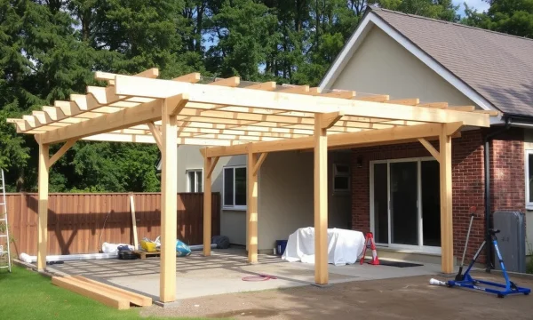 Строительство деревянного навеса для машины шаг за шагом