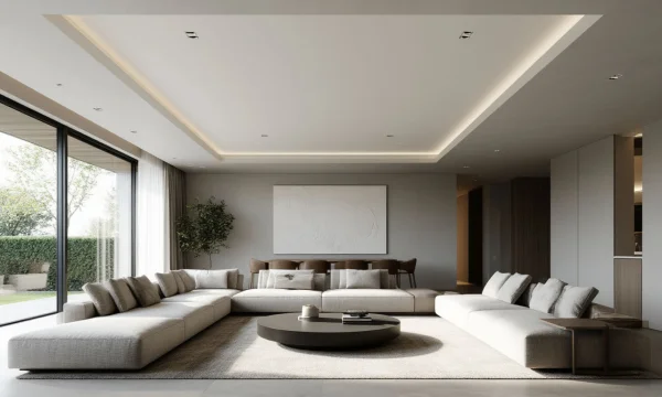 Теневой натяжной потолок: эстетика минимализма в вашем доме