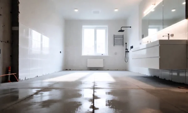 Стяжка пола в санузле