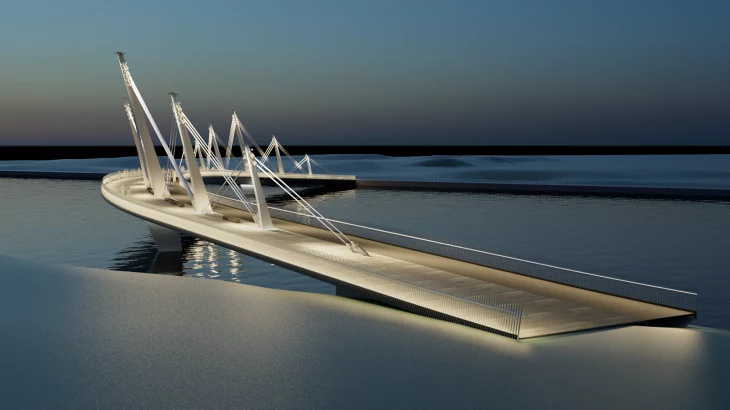 Двухсотметровый пешеходный мост построят через Нагатинский затон