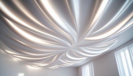 Тканевые натяжные потолки в интерьере жилых помещений