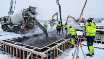 Зимняя заливка фундамента в 2025-2026: новые технологии против морозов