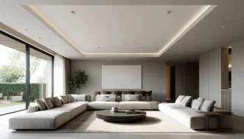 Теневой натяжной потолок: эстетика минимализма в вашем доме