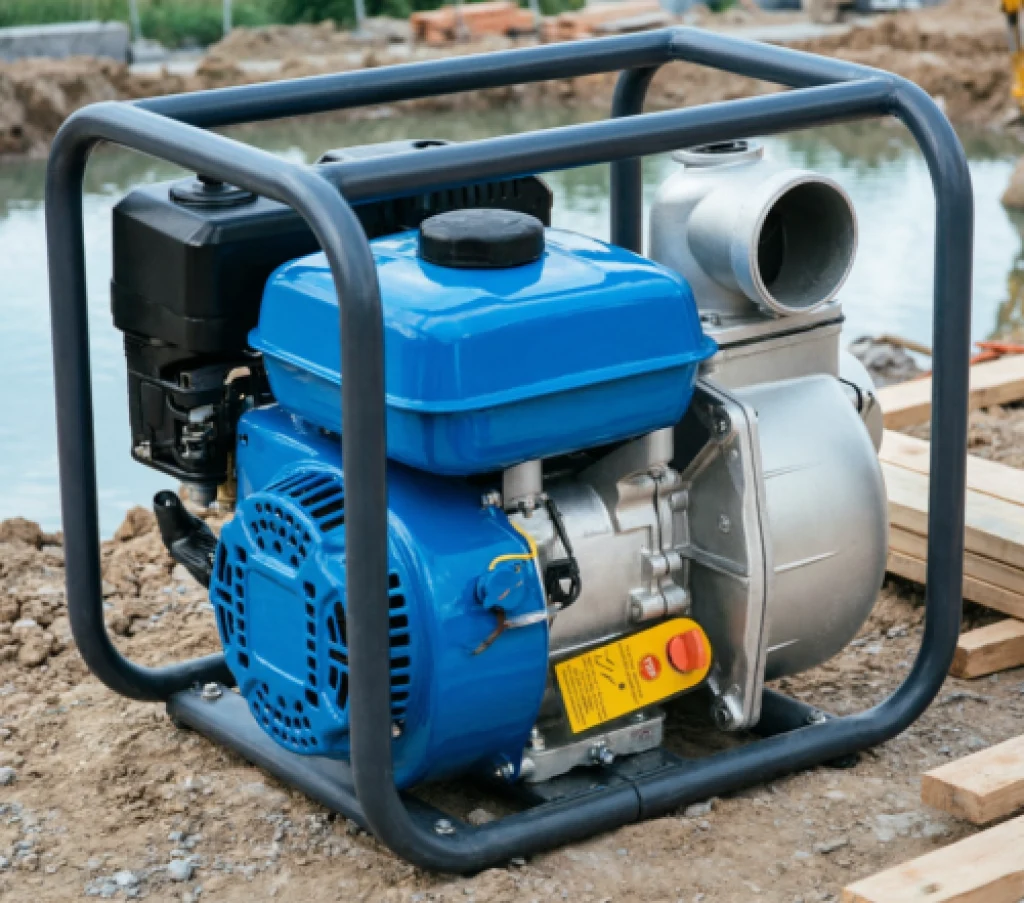 Бензиовая мотопомпа для стройки