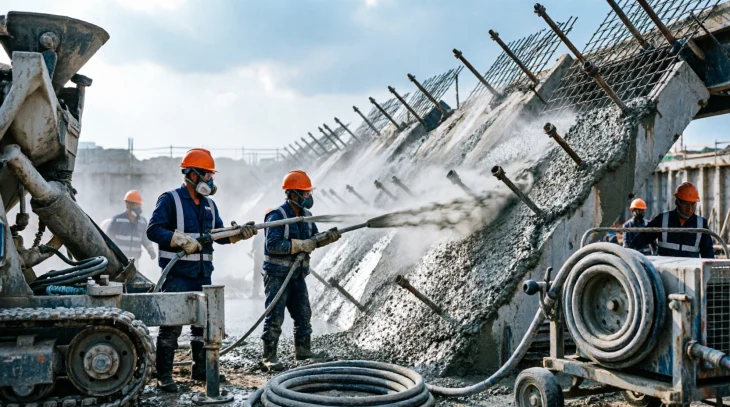 Торкретирование: современная технология укрепления конструкций
