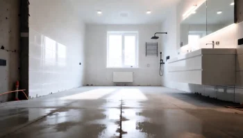 Стяжка пола в санузле