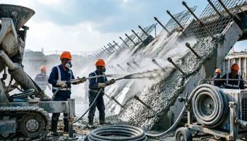 Торкретирование: современная технология укрепления конструкций