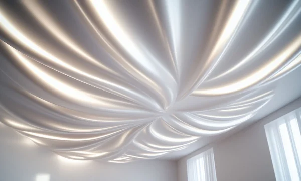 Тканевые натяжные потолки в интерьере жилых помещений