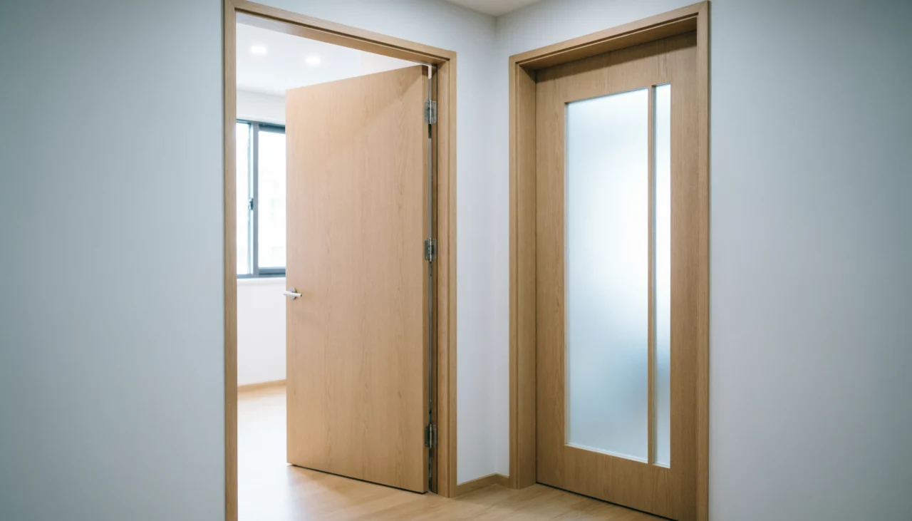 Входные двери в квартиру укрепляем межкомнатными дверьми в коридор и предбанник