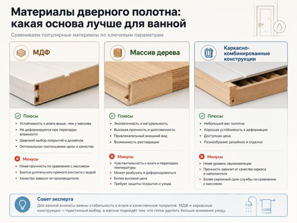 выбор материала для двери