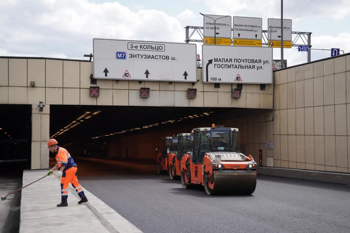 Завершены работы по замене асфальта в Лефортовском тоннеле