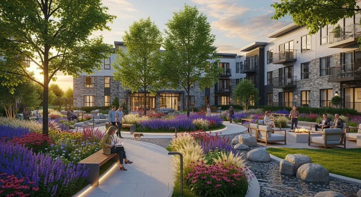 Ландшафтный дизайн и благоустройство территорий жилых комплексов: гид 2026
