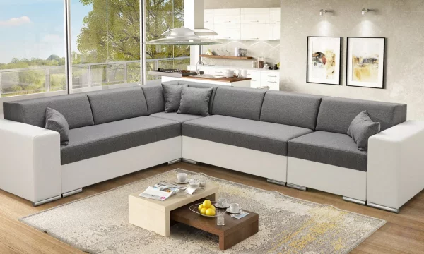 Угловой диван – прекрасное дополнение к гостиной