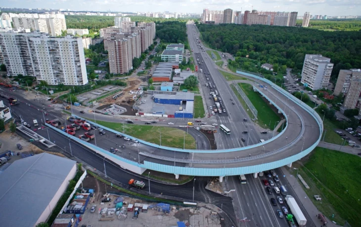 В Москве открыта новая эстакада на Варшавском шоссе