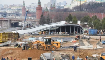 В Москве началась постройка парка Зарядье