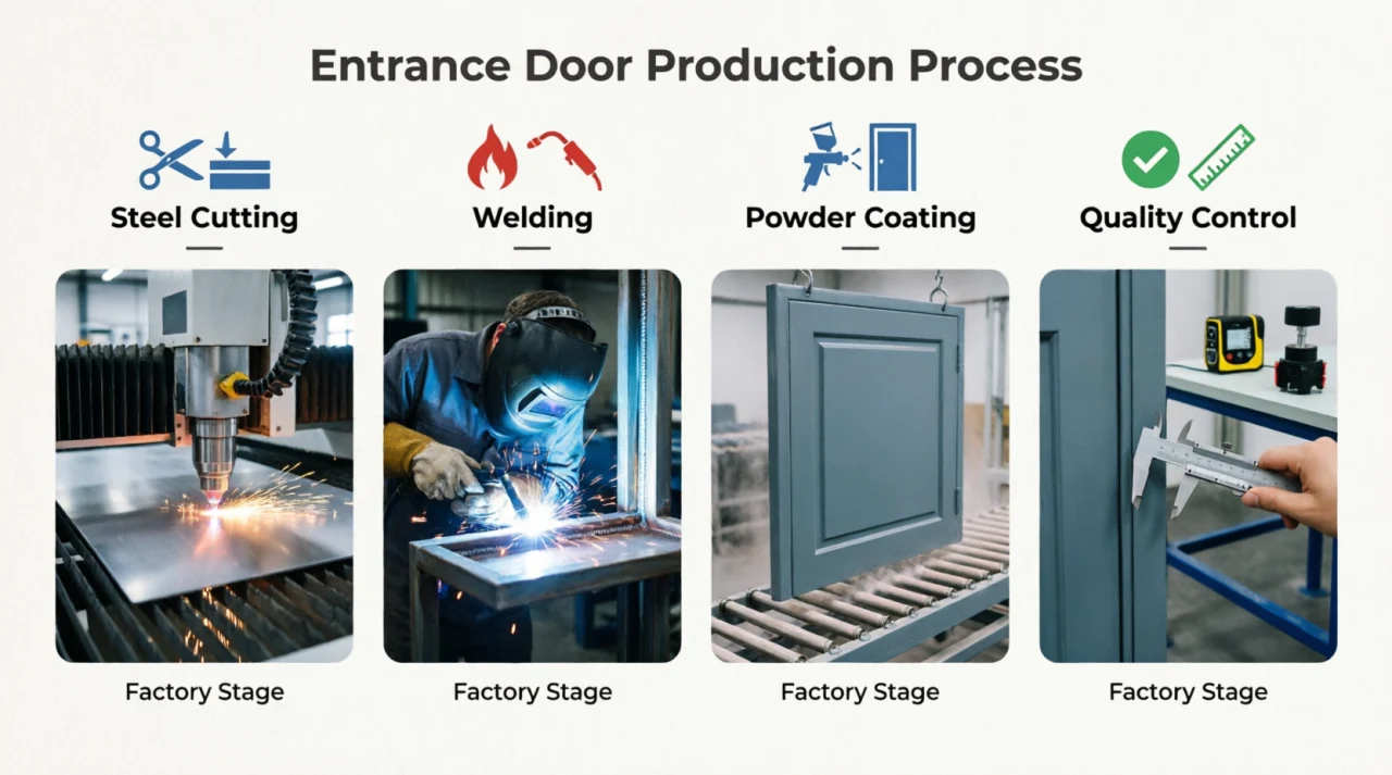 Как производят входные двери для различных целей и задач