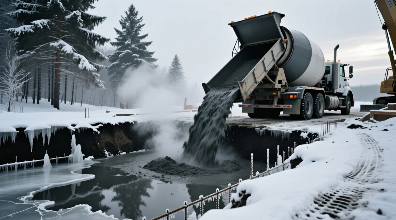 Зимняя заливка фундамента в 2025-2026: новые технологии против морозов Зимняя заливка фундамента в 2025-2026: новые технологии против морозов