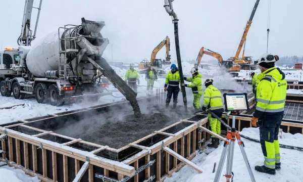 Зимняя заливка фундамента в 2025-2026: новые технологии против морозов Зимняя заливка фундамента в 2025-2026: новые технологии против морозов