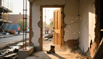 На каком этапе строительства дома устанавливают входную дверь