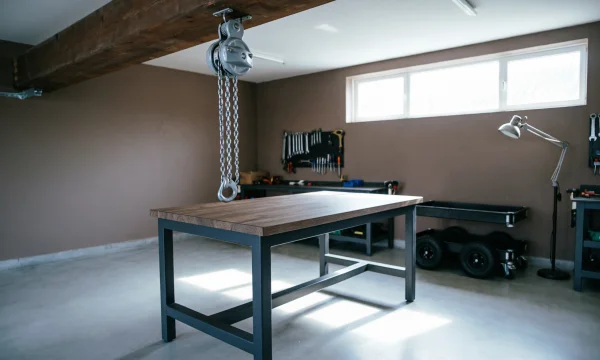 Как обустроить мастерскую в гараже: подъем тяжелых грузов без лишних сложностей