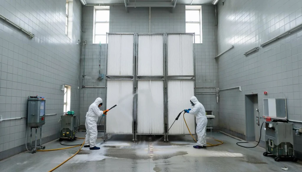 Механическая очистка мембран биореактора