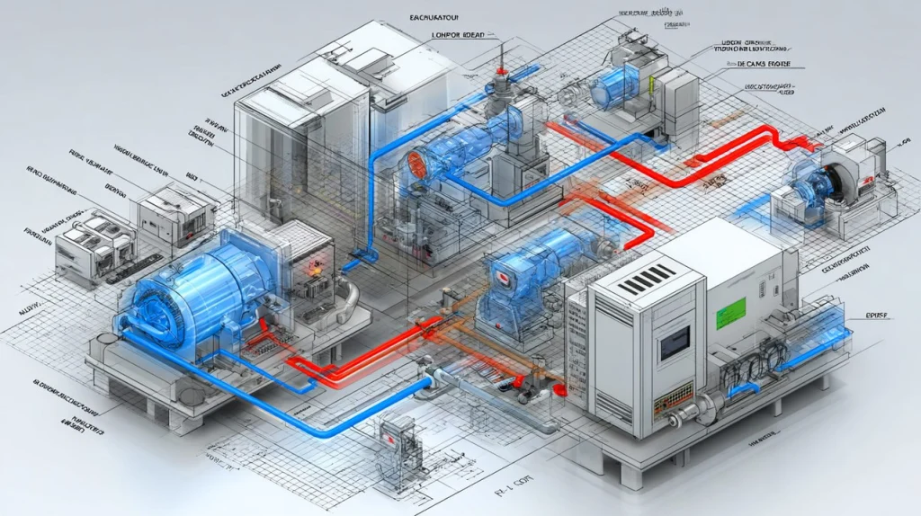 Схема работы чиллера в системе охлаждения термопластавтомата