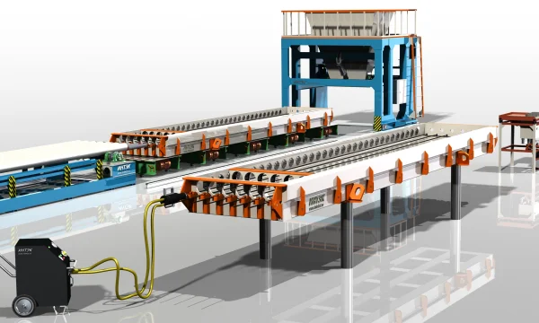 Линия по производству пустотных плит ПК 1