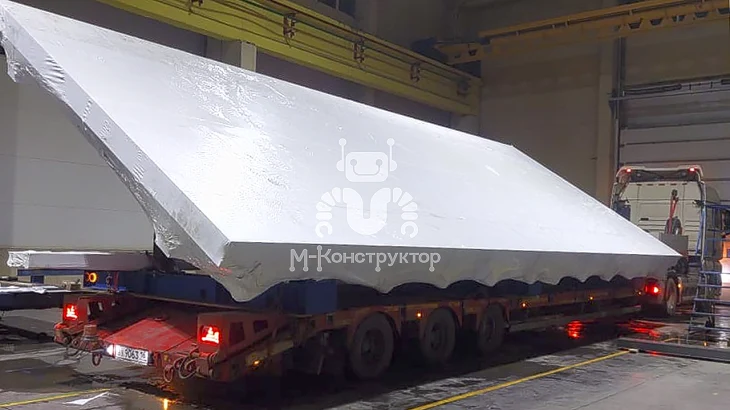 Термоусадочная упаковка оборудования для ЖБИ при доставке