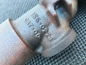 3 детали выпускного коллектора центральная деталь № 156-0223, обе концевые детали № 127-3467 для двигателя caterpillar 3126 1