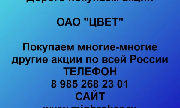 Покупаем акции &laquo;Цвет&raquo; по выгодной цене! 0