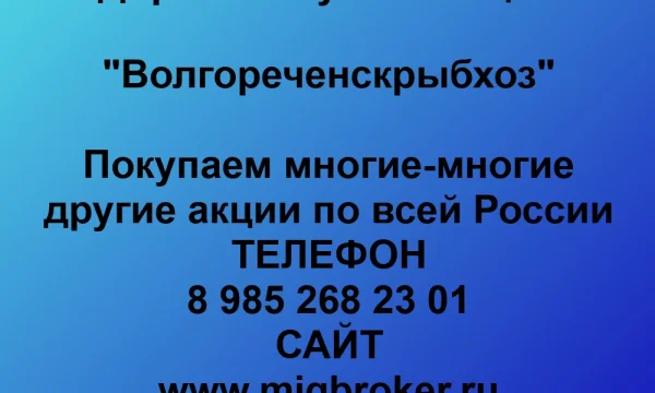 Покупаем акции &laquo;Волгореченскрыбхоз&raquo; по выгодной цене! 0