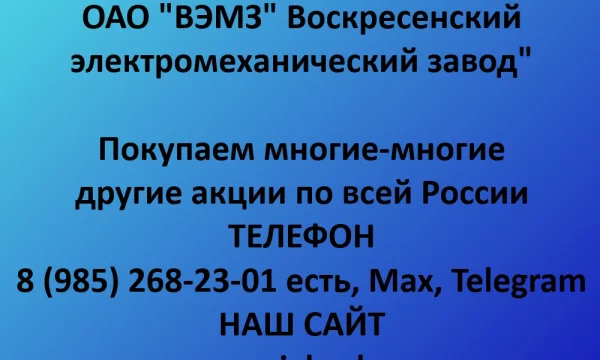 Покупаем акции &laquo;ВЭМЗ&raquo; по выгодной цене! 0