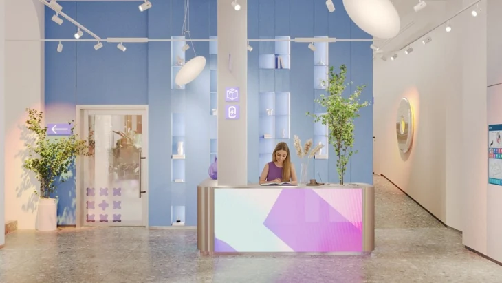 Сказка для digital-поколения: футуристичный интерьер и комьюнити-конструктор в общественных зонах ЖК &laquo;Алиса&raquo;