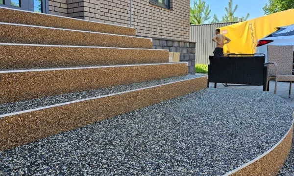 Каменный ковер альтернатива брусчатки Крыму 1