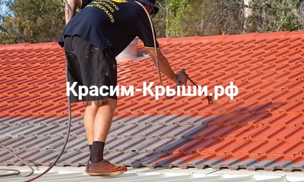 Покраска Крыши (кровли) дома в Московской области от 350р/м2 1