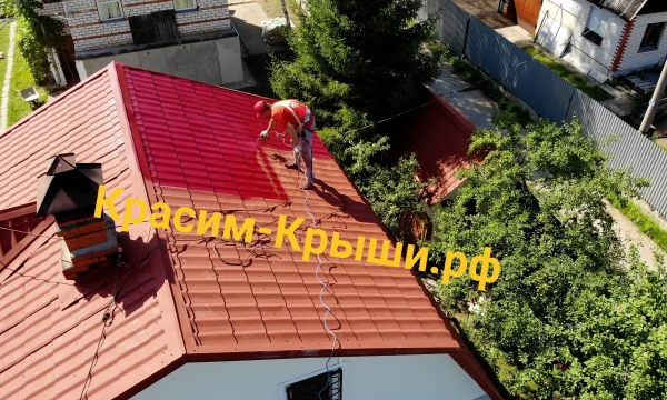 Покраска Крыши (кровли) дома в Красноармейске от 350р/м2 3