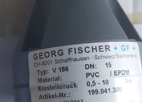 Клапан понижения давления +GF+, PVC/EPDM, ТИП V 186, DN15) 0