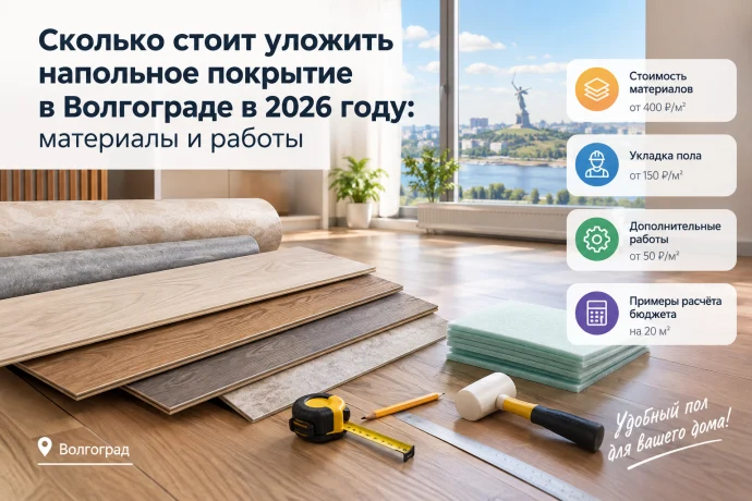 Сколько стоит уложить напольное покрытие в Волгограде в 2026 году: материалы и работы