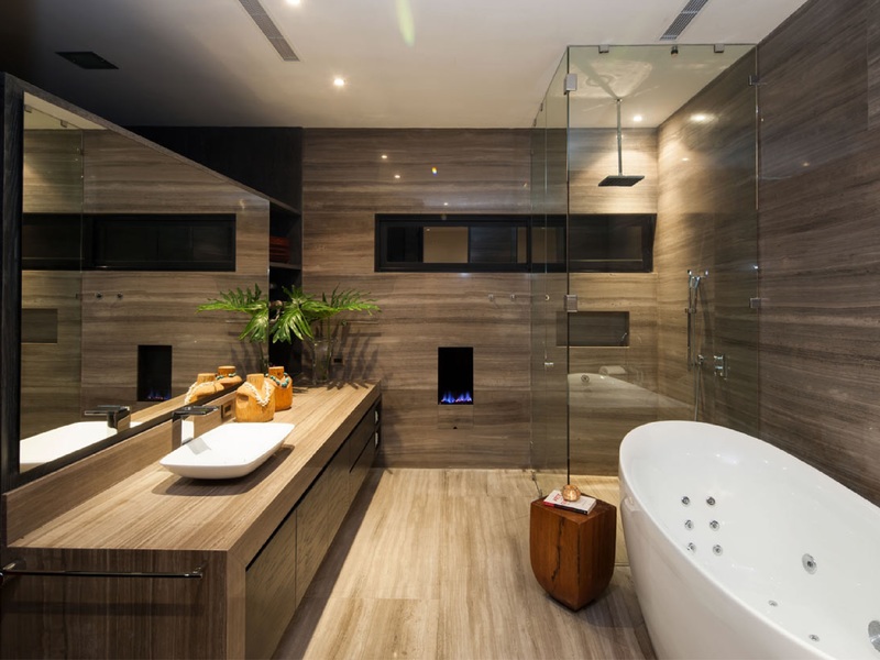 Необычный дизайн ванной комнаты (75 фото)