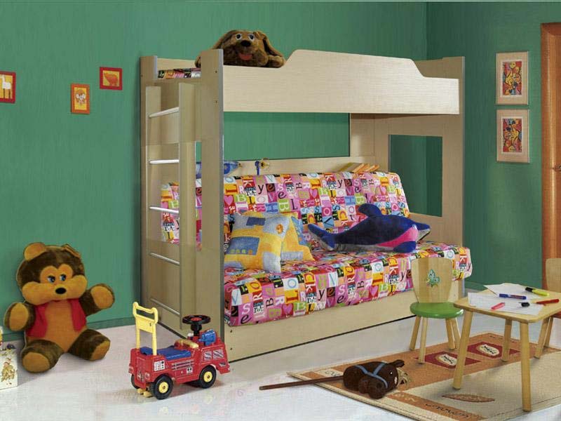 Детская двухъярусная кровать - отличный выбор для детской комнаты